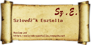 Szlovák Esztella névjegykártya